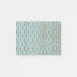 Blassblaue geometrische Wiederholung Post-it Klebezettel