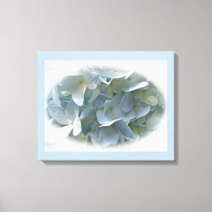 Blassblaue Hydrangea-Blume Leinwanddruck