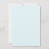 Blassblaue illustrative Frühlingshochzeit Einladung (Rückseite)
