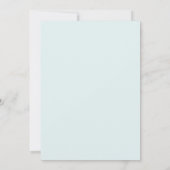 Blassblaue kristalline Winterhochzeit Einladung (Rückseite)