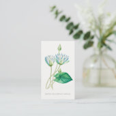 Blassblaue Lotus-Blume Botanische Dankeschön-Karte Visitenkarte (Stehend Vorderseite)