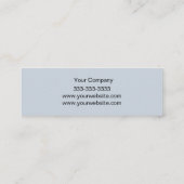 Blassblaue Minimalistische Bildung Berater Mini Visitenkarte (Rückseite)