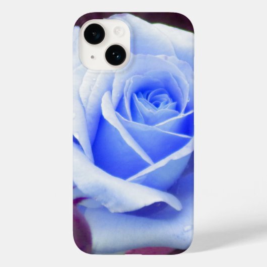 Blassblaue Rose Case-Mate iPhone Hülle (Rückseite)