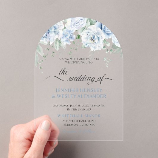 Blassblaue Rose - Einladung zur Hochzeit (Insitu (Handheld))