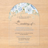 Blassblaue Rose - Einladung zur Hochzeit (Vorderseite)