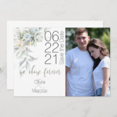 Blassblaue Rose Wasserfarben Foto Save the Date (Vorne/Hinten)