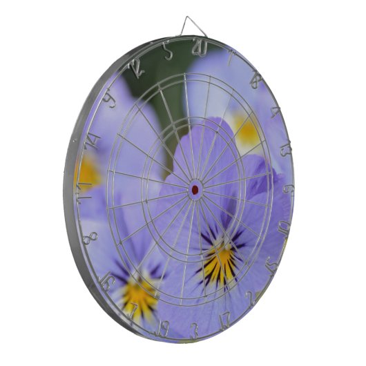 Blassblaue Stiefmütterchen Dartscheibe (Vorderseite Links)