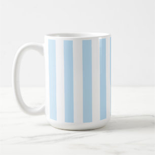 Blassblaue und weiße Candy Stripe Kaffeetasse