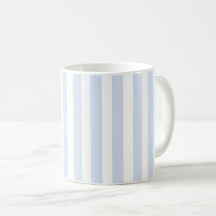 Blassblaue und weiße Streifen aus Süßigkeiten Kaffeetasse