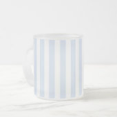 Blassblaue und weiße Streifen aus Süßigkeiten Mattglastasse (Vorderseite Links)
