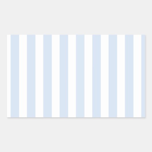Blassblaue und weiße Streifen aus Süßigkeiten Rechteckiger Aufkleber (Vorderseite)