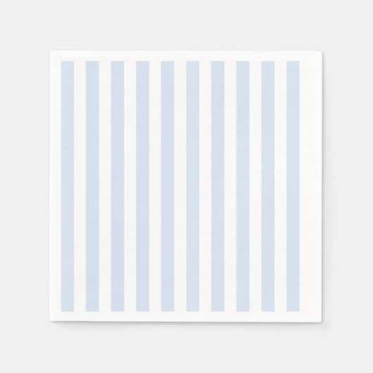 Blassblaue und weiße Streifen aus Süßigkeiten Serviette (Vorderseite)