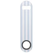 Blassblaue und weiße Streifen aus Süßigkeiten Speed Flaschenöffner (Vorderseite)