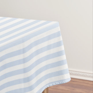 Blassblaue und weiße Streifen aus Süßigkeiten Tischdecke