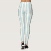 Blassblaue vertikale Streifen Leggings (Rückseite)