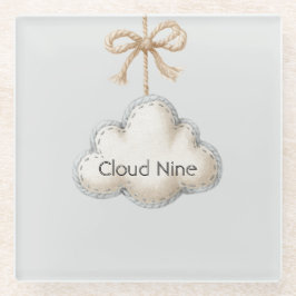 Blassblauer Cloud Neun Glasuntersetzer