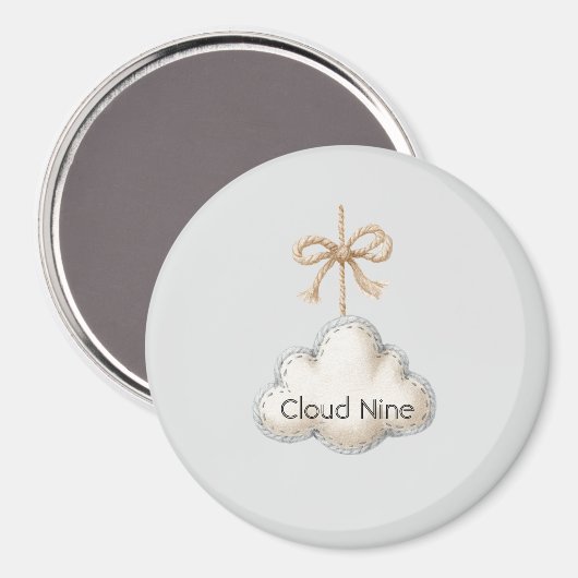 Blassblauer Cloud Neun Magnet (Vorderseite/Rückseite)