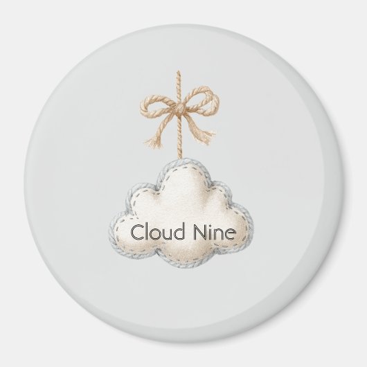 Blassblauer Cloud Neun Magnet (Vorne)
