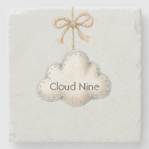 Blassblauer Cloud Neun Steinuntersetzer