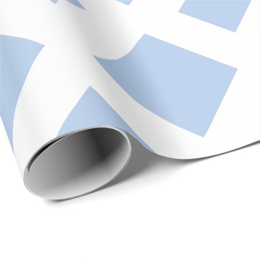 Blassblauer Diamant, feine weiße Grenze Geschenkpapier (Rolleneckpunkt)