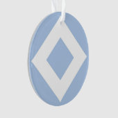 Blassblauer Diamant, feine weiße Grenze Ornament (Vorderseite)