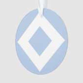 Blassblauer Diamant, feine weiße Grenze Ornament (Vorderseite)