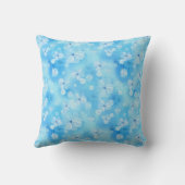 Blassblauer Himmel wiederholen - weiße Aquarellfar Kissen (Rückseite)