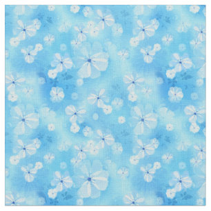 Blassblauer Himmel wiederholen - weiße Aquarellfar Stoff