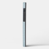 Blassblauer weißer Polka Dot Gerahmtes Monogramm Case-Mate iPhone Hülle (Rückseite / Links)