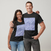 Blassblaues Cobbled-Patchwork Terrazo-Muster T-Shirt (Unisex)