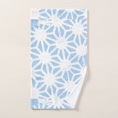 Blassblaues geometrisches Muster Badhandtuch Set (Handtuch)