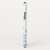 Blassblaues geometrisches Muster Case-Mate iPhone Hülle (Hinten/Rechts)