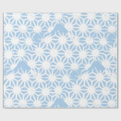 Blassblaues geometrisches Muster Geschenkpapier (Flach)
