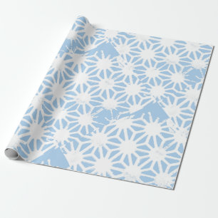 Blassblaues geometrisches Muster Geschenkpapier