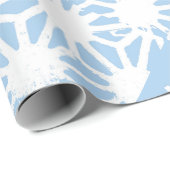 Blassblaues geometrisches Muster Geschenkpapier (Rolleneckpunkt)