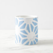 Blassblaues geometrisches Muster Kaffeetasse (Mittel)