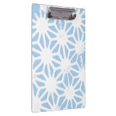 Blassblaues geometrisches Muster Klemmbrett (Rechts)