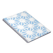 Blassblaues geometrisches Muster Notizblock (Rechte Seite)