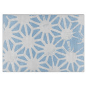 Blassblaues geometrisches Muster Schneidebrett (Vorderseite)