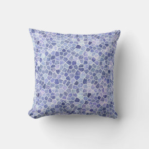 Blassblaues Kopfsteinpflaster-Patchwork-Terrazzo-M Kissen