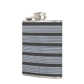 Blassblaues Muster mit fünf Streifen Flachmann (Links)