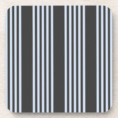 Blassblaues Muster mit fünf Streifen Getränkeuntersetzer (Vorderseite)