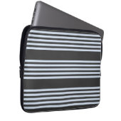 Blassblaues Muster mit fünf Streifen Laptopschutzhülle (Vorne Rechts)
