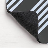 Blassblaues Muster mit fünf Streifen Mousepad (Ecke)