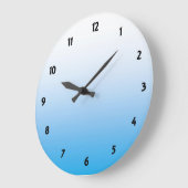 Blassblaues Zwei-Ton Große Wanduhr (Winkel)