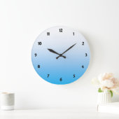 Blassblaues Zwei-Ton Große Wanduhr (Zuhause)
