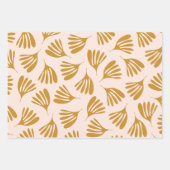 Blassblüte und Senf-Wisp-Blätter Zurzeit Geschenkpapier Set (Vorderseite)