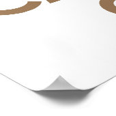 Blassbraun Ruhe bewahren und weiter tragen Poster (Ecke)