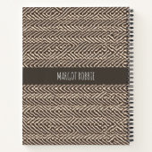 Blassbraune Stoffteppiche Geometrisches Muster Notizblock (Rückseite)