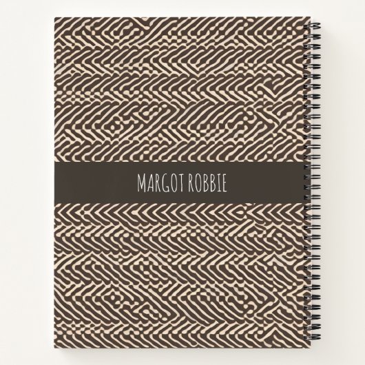 Blassbraune Stoffteppiche Geometrisches Muster Notizblock (Rückseite)